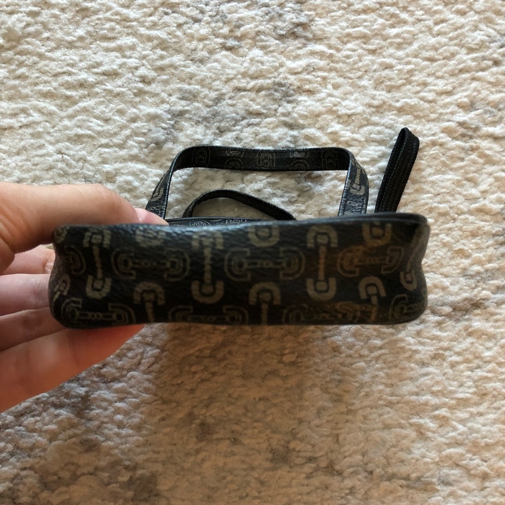 Beige & black leather “nails & screws” coin purse - Picture 3 of 6